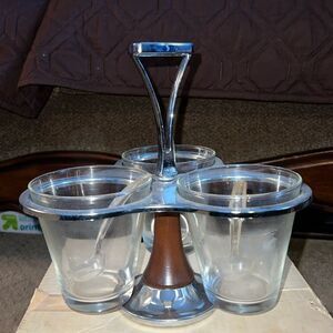 Vintage Milbern salad dressing  Susan in chrome and walnut finish.